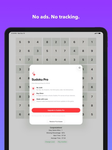 Apparent Sudoku iPad screenshot