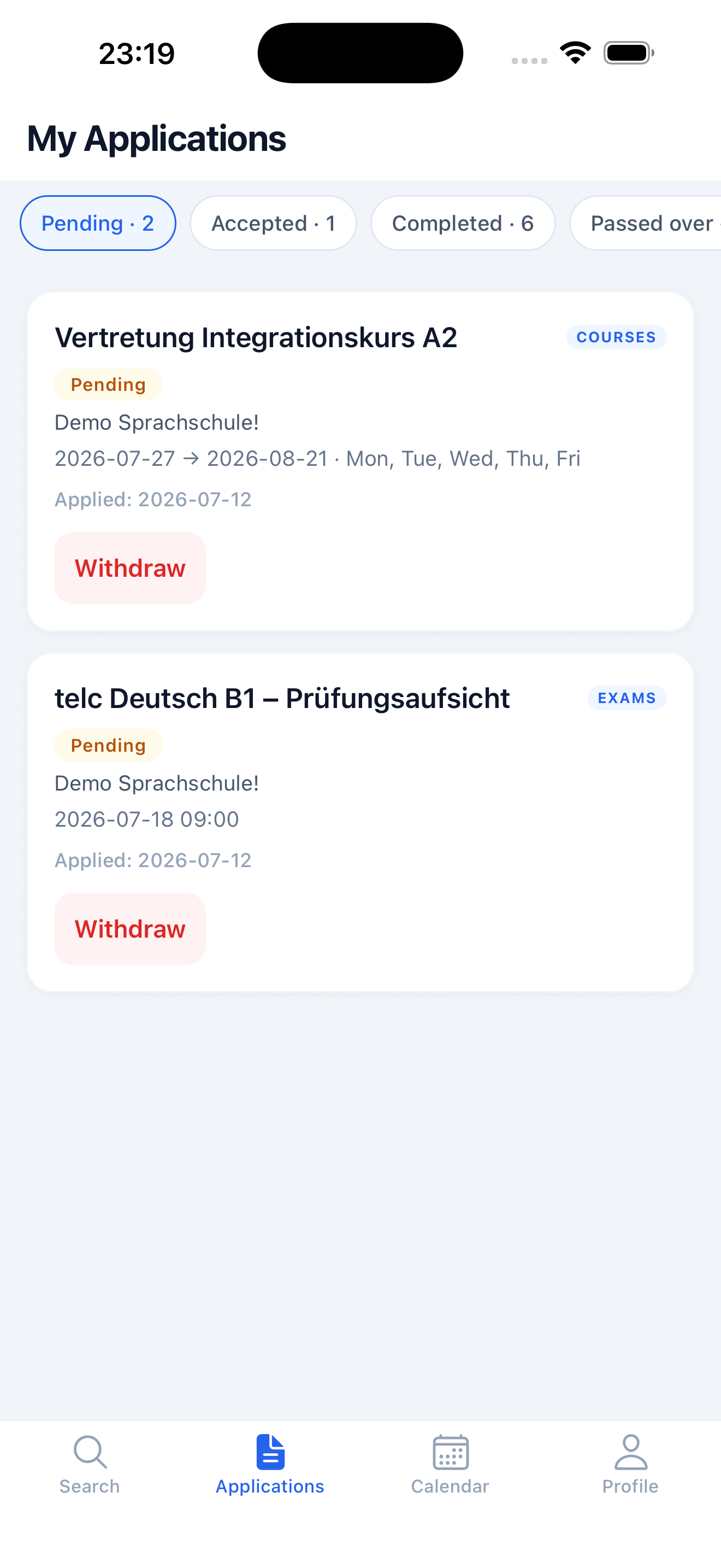 Sprachschulwerk screenshot 2