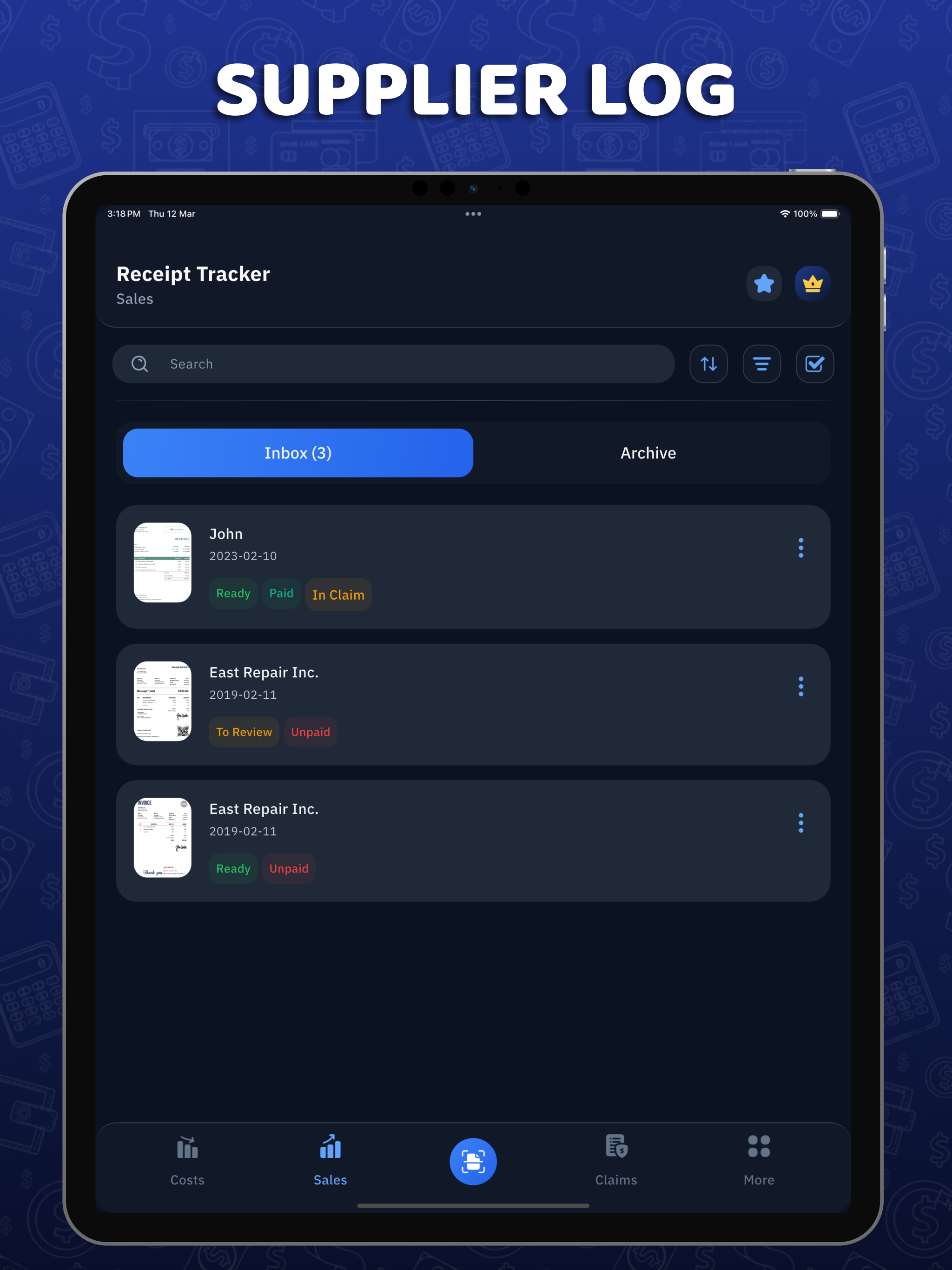 Easy Receipt Tracker