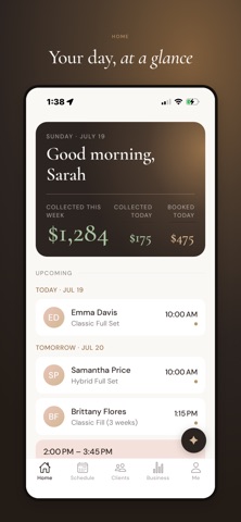 Mila: Booking for Lash Artists iPhone screenshot