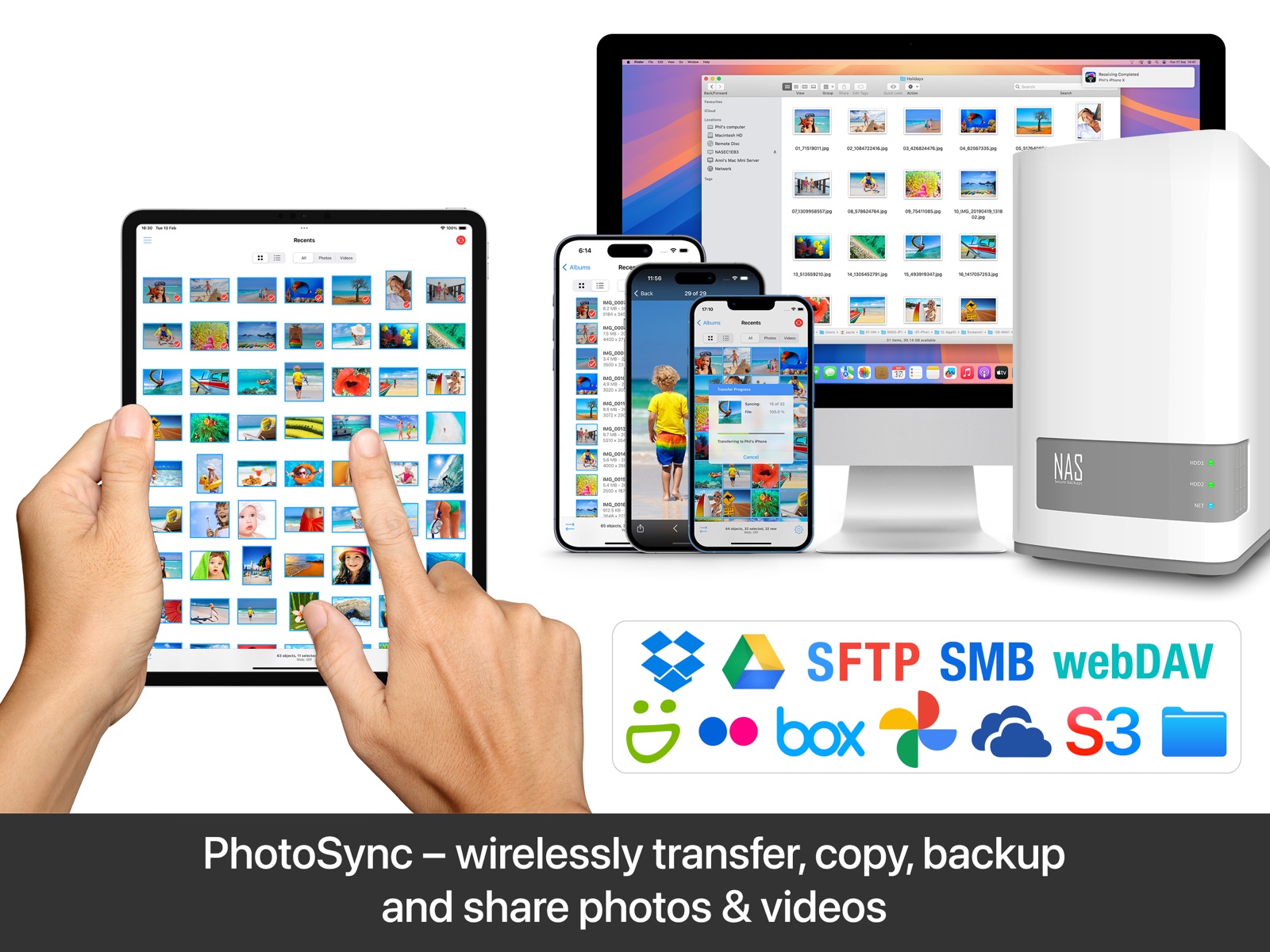 PhotoSync – transfer photos ipad screenshot 1