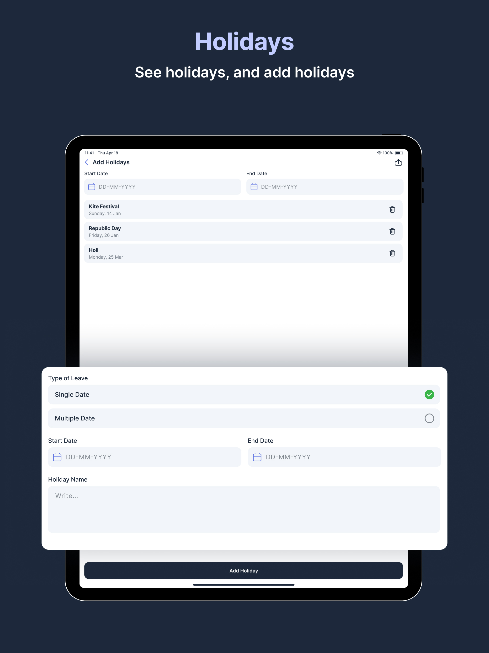 Admin Attendance App