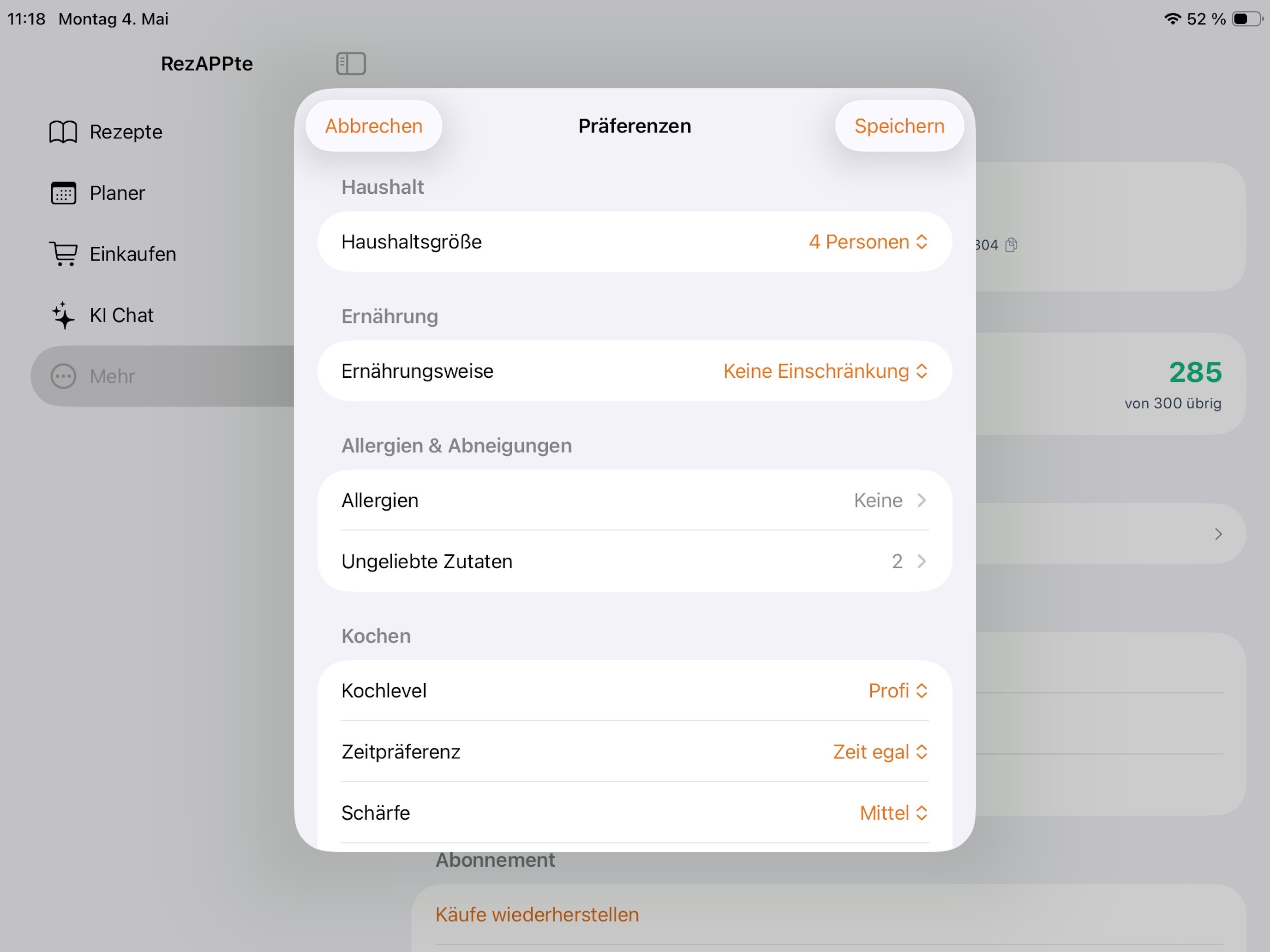 RezAPPte – Recipes & Planning