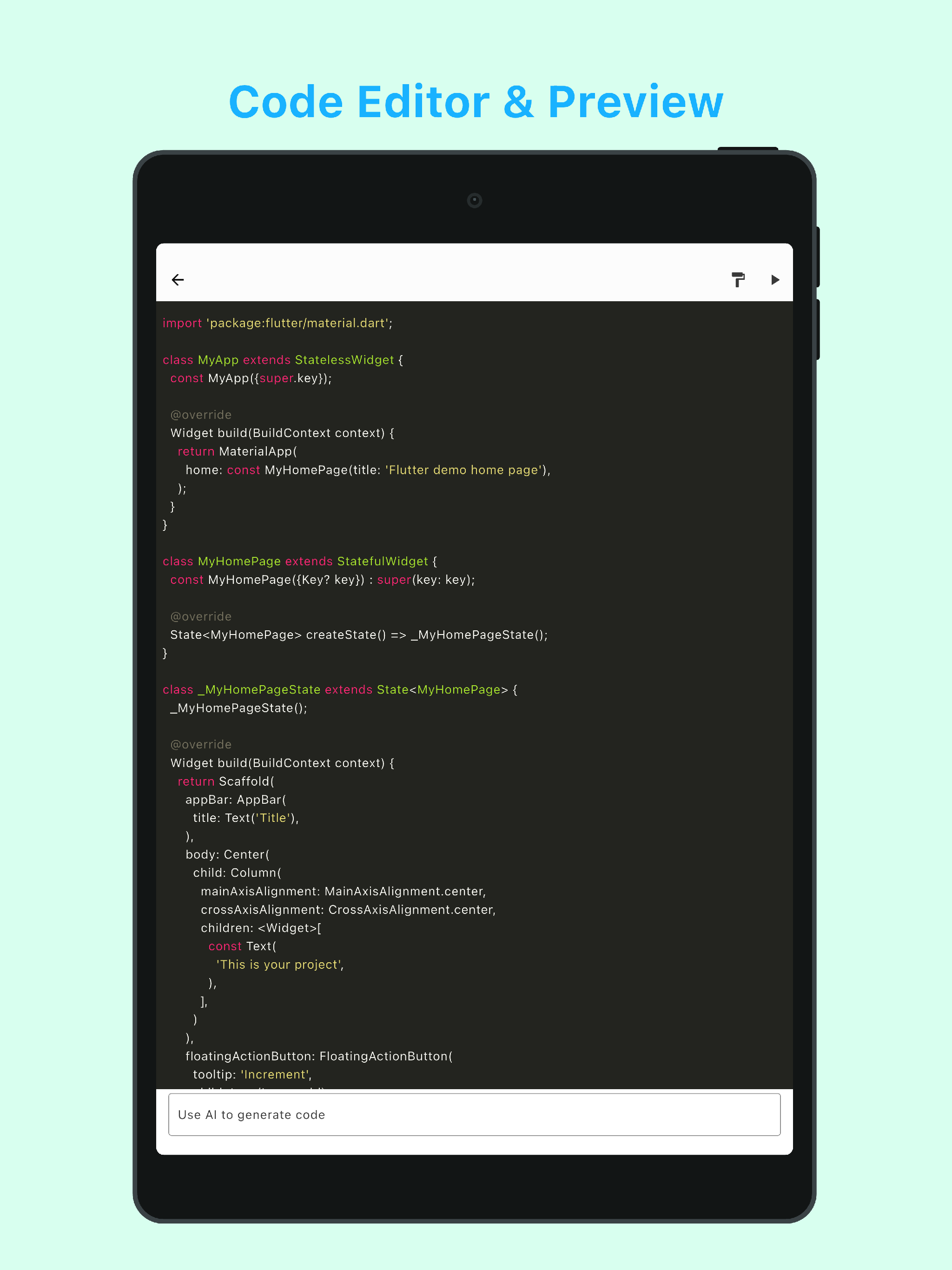 Fditor - AI Flutter UI Builder screenshot 7