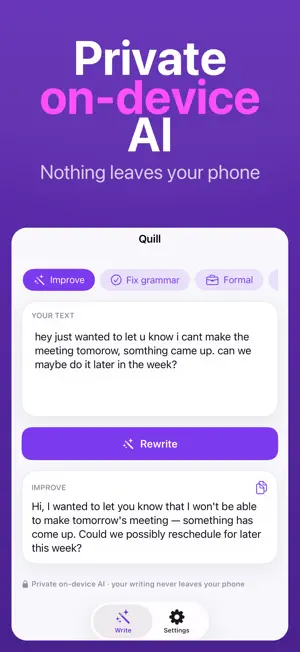 Quill: AI Writing Assistant screenshot 2