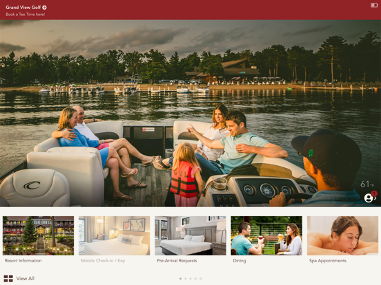 Grand View Lodge iPad screenshot 1 - Travel app