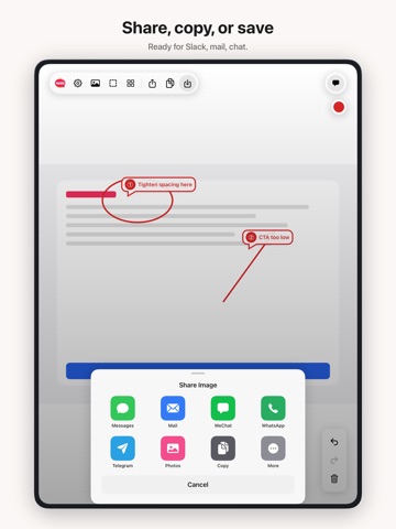 Mark Draft: Screenshot Markup iPad screenshot