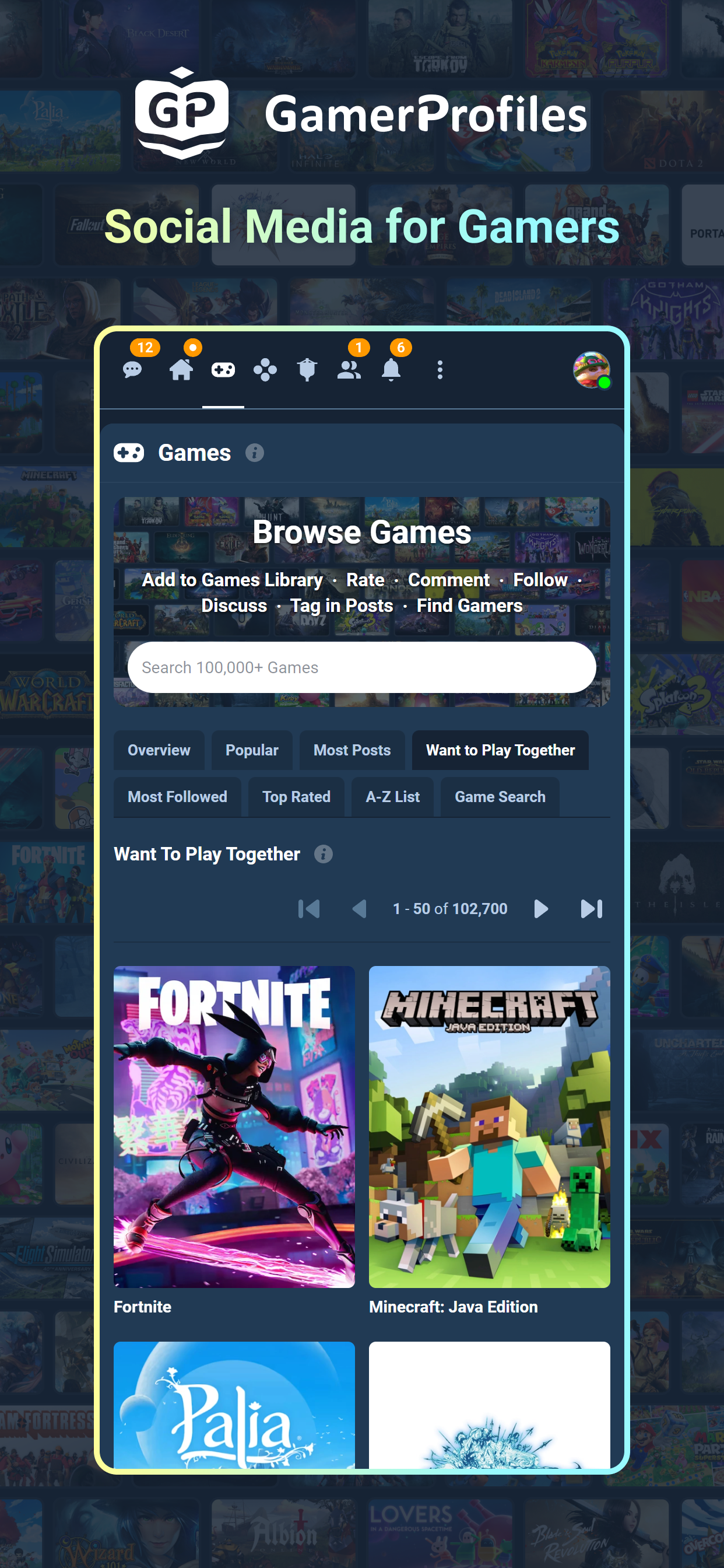 GamerProfiles: Share & Connect