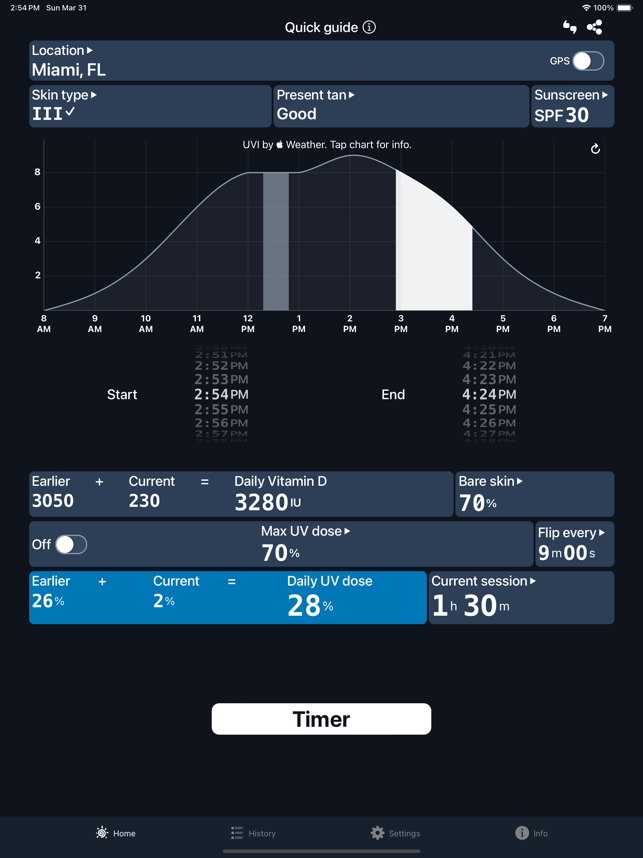 ‎Sola: Sun UV & Vitamin D Timer Screenshot