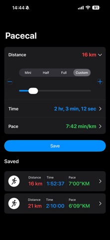 Pacecal screenshot