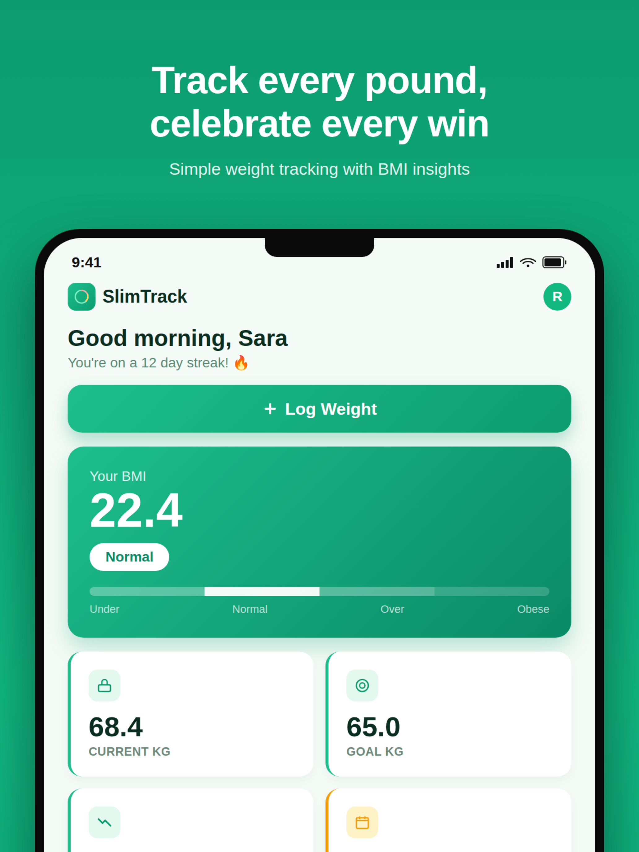 Slim Track: Weight Loss & BMI screenshot 4