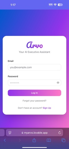 Arvo - AI Executive Assistant screenshot