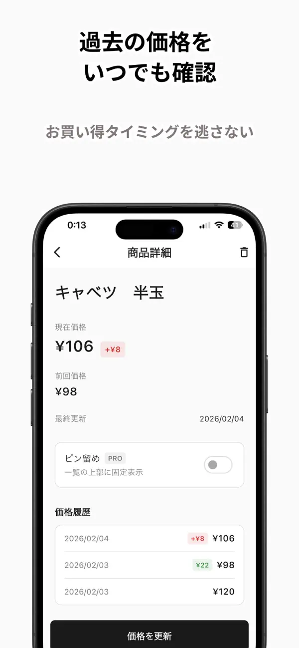 Screenshot #2 pour LastPrice - 価格記録
