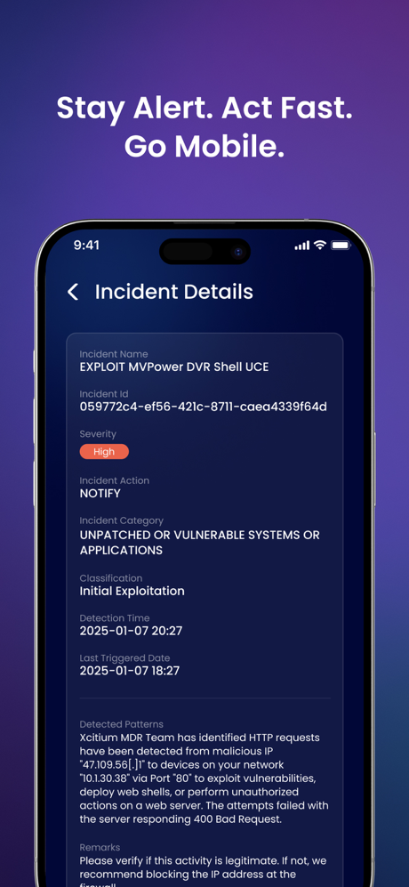 Xcitium Mobile SOC screenshot 3