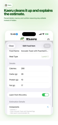 Kaeru – AI Calorie Tracking screenshot