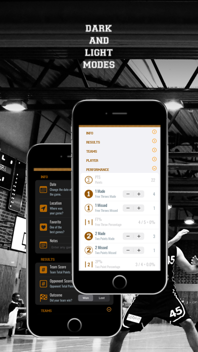 Basketball Simple Stat Tracker iPhone screenshot 8 - Sports app