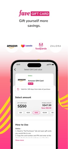 Fave l Cashback & Savings iPhone screenshot