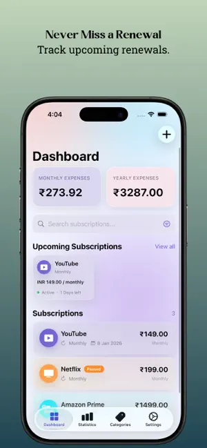 Subvera: Subscription Tracker screenshot 3