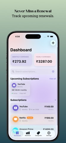 Subvera: Subscription Tracker screenshot