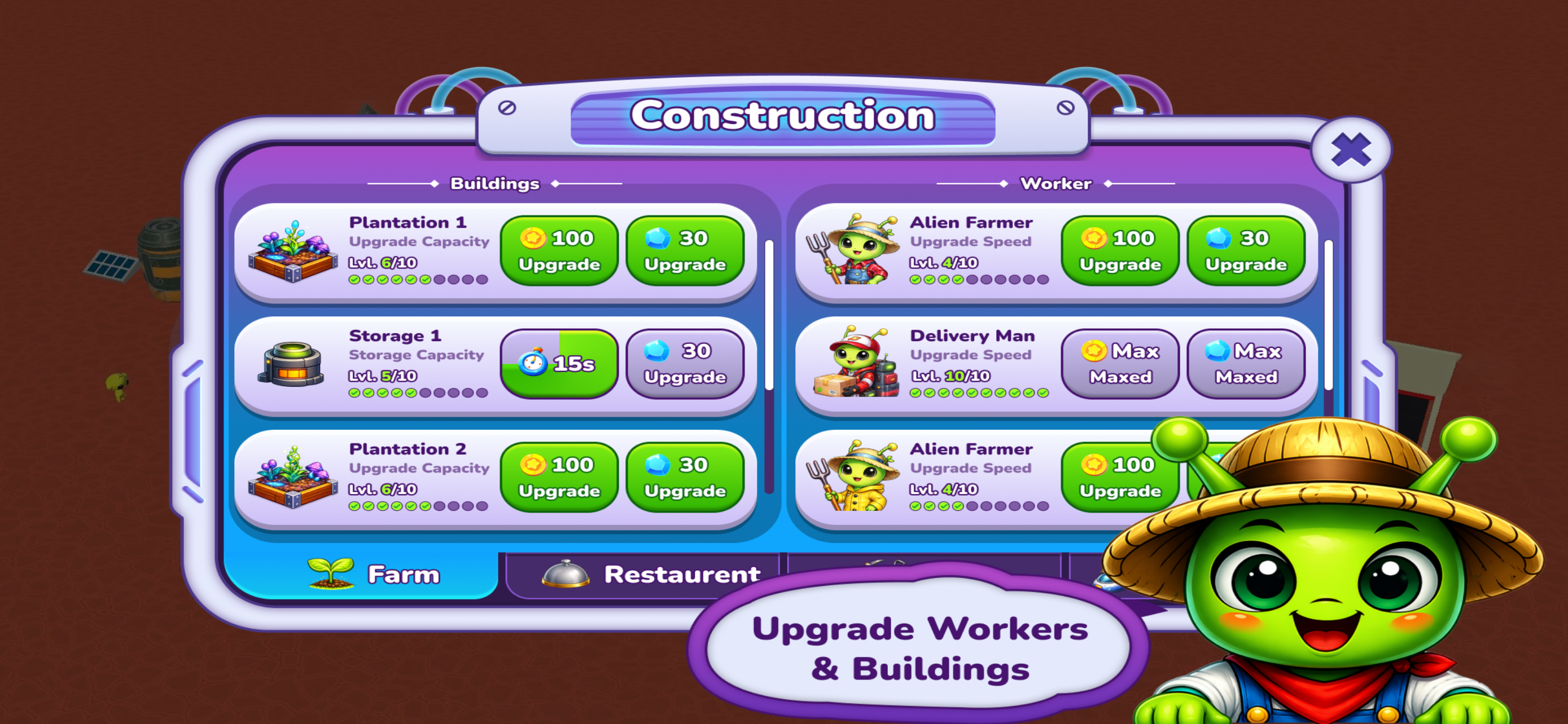 Space Farmer Idle Tycoon screenshot 2