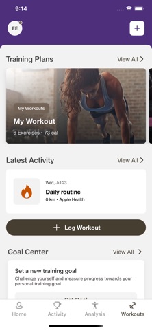 Lila Fitness. iPhone screenshot