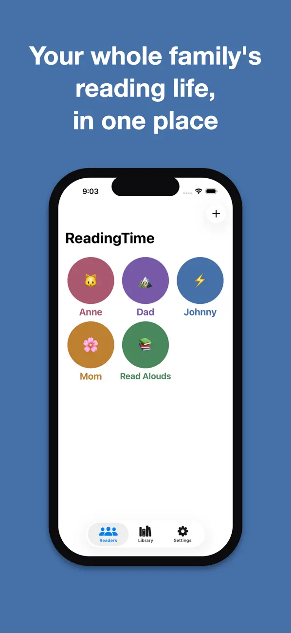 Screenshot #1 pour ReadingTime - Family Tracker
