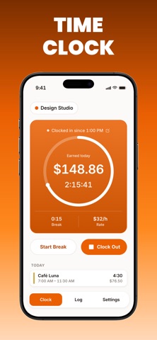 Hours Tracker: Work Time Clock Screenshot 1 of 6
