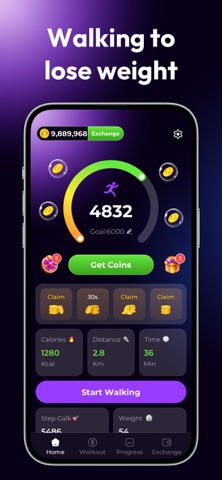 WalkRuns-Walking Weight Loss — App Store screenshot 1