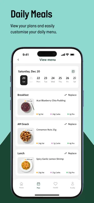 Kcal Meal Plans iPhone screenshot 2