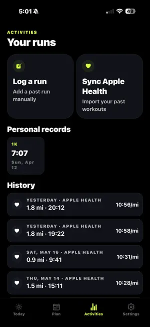 Stride: AI Run Coach & GPS screenshot 3