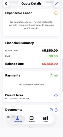QuotePro: The Contractors App iPhone screenshot