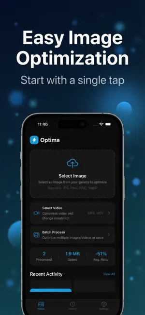 Optima - Photo Video Compress screenshot 1
