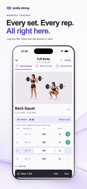 Pretty Strong: Workout Tracker screenshot 2