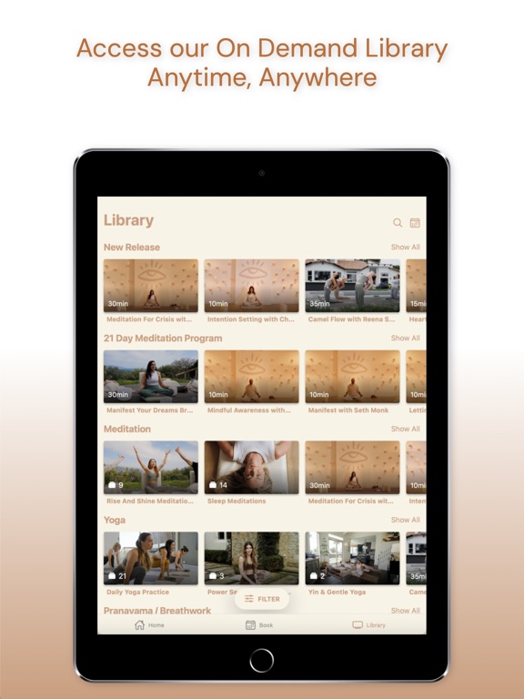 THE MINDRY Meditation & Yoga iPad screenshot