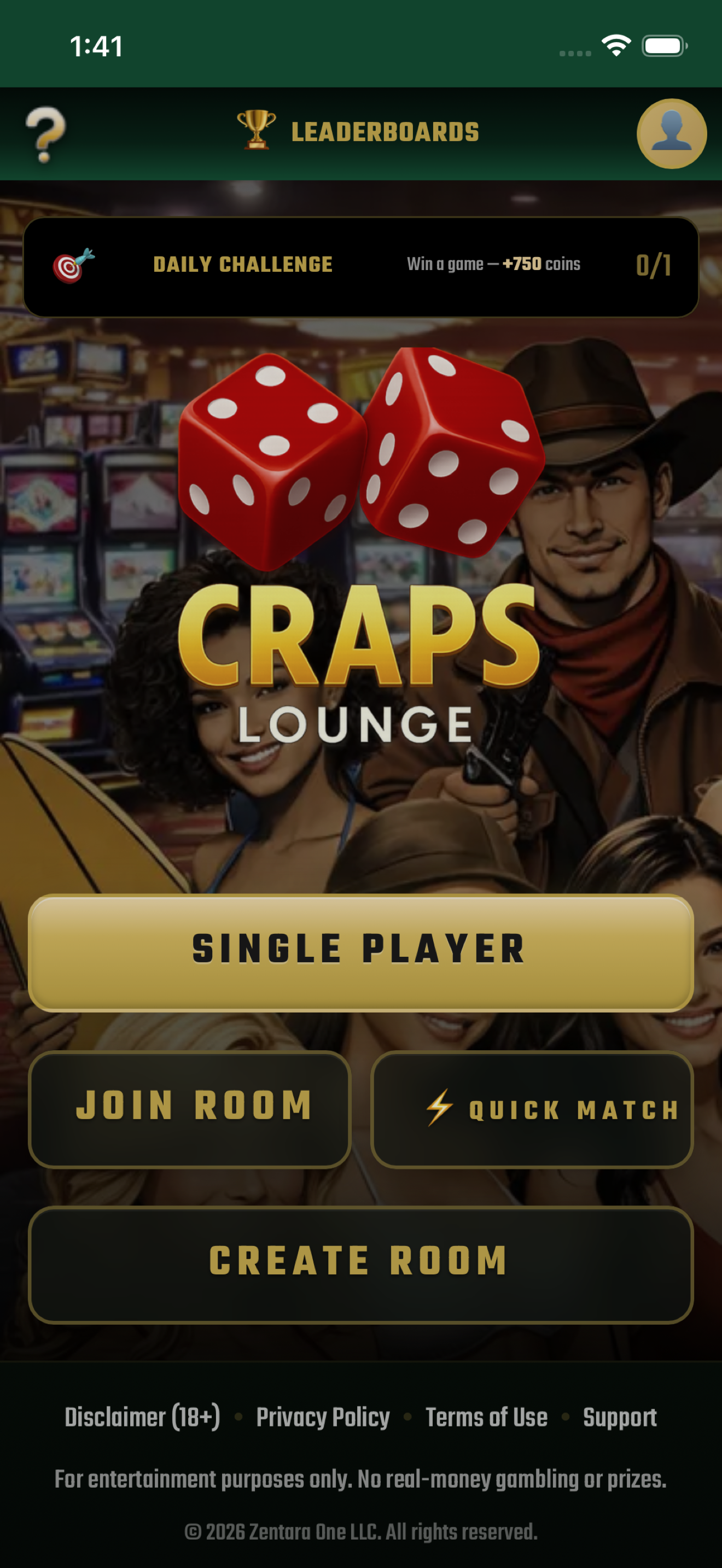 Zentara One Craps Lounge screenshot 5