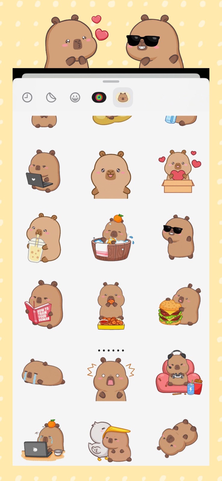 CapyFun Capybara Stickers messages screenshot 2