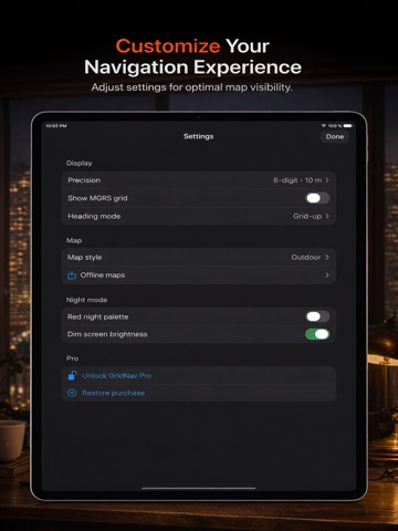 GridNav - MGRS Land Nav GPS iPad screenshot