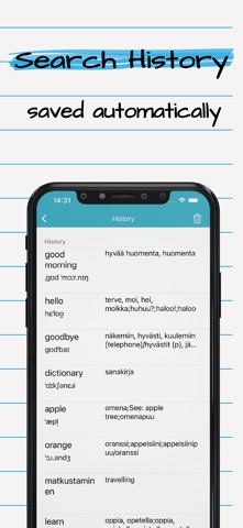 Finnish English Dictionary Pro iPhone screenshot