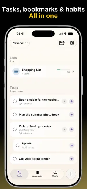 Saver: Tasks, Habits & Links screenshot 1