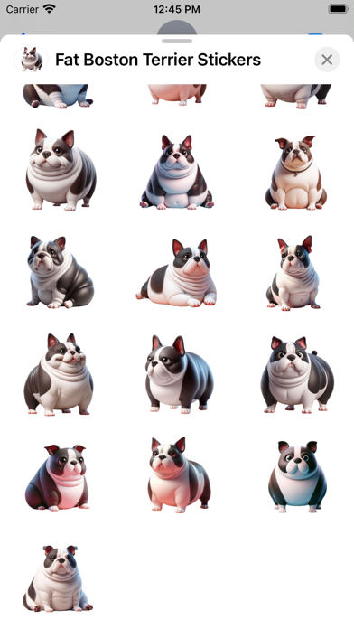 Screenshot #3 pour Fat Boston Terrier Stickers