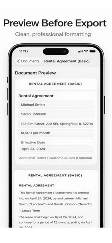 Legal Document Generator screenshot
