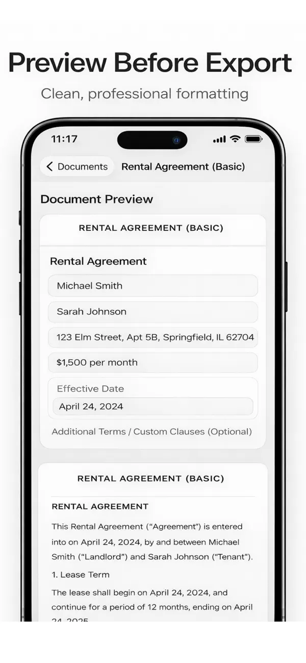 Screenshot #3 pour Legal Document Generator
