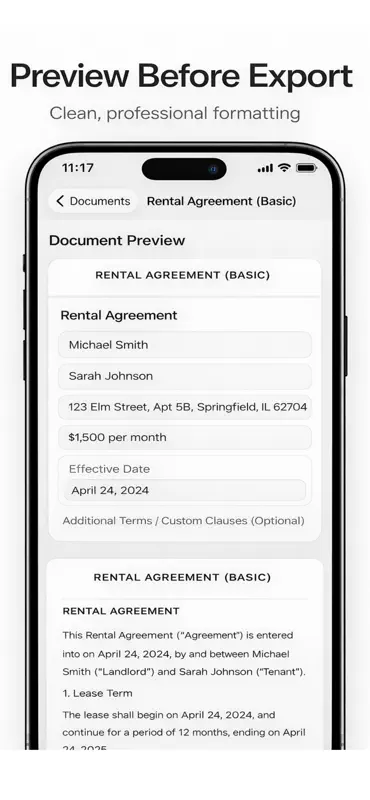 Legal Document Generator screenshot 3 of 7