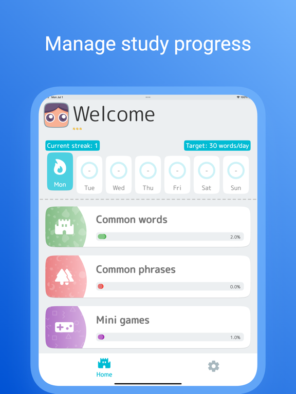English Vocabulary: 1000 Words iPad screenshot 1 - Education app