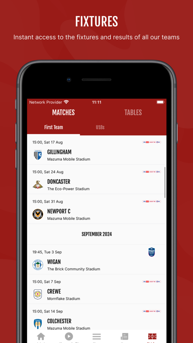 Morecambe FC Official App Screenshot