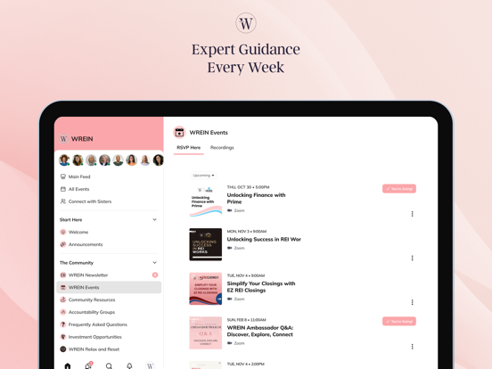 Women’s REI Network iPad screenshot 4 - Social Networking app