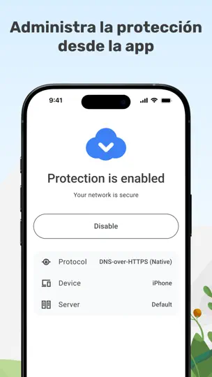 Captura de pantalla de AdGuard DNS en iPhone 4