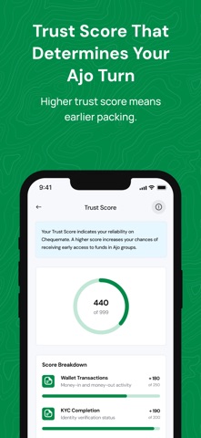 Chequemate: Savings screenshot
