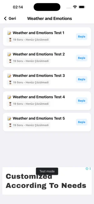 2-8. Sınıf LGS İngilizce Test screenshot 3