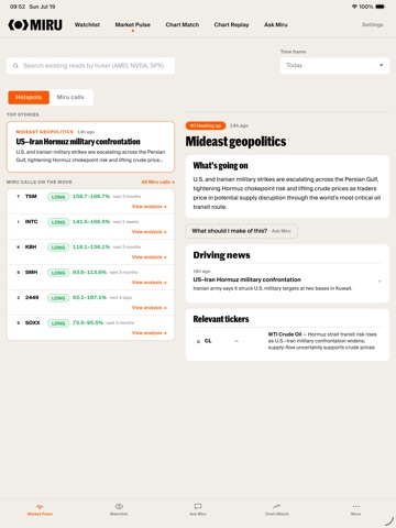 Miru iPad screenshot